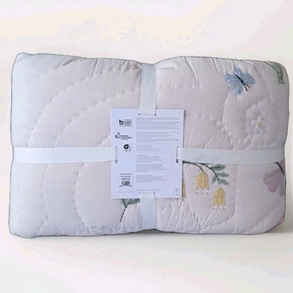 Pottery Barn Kids Wildflower Butterfly Quilt Full/Queen Garden Butterflies
